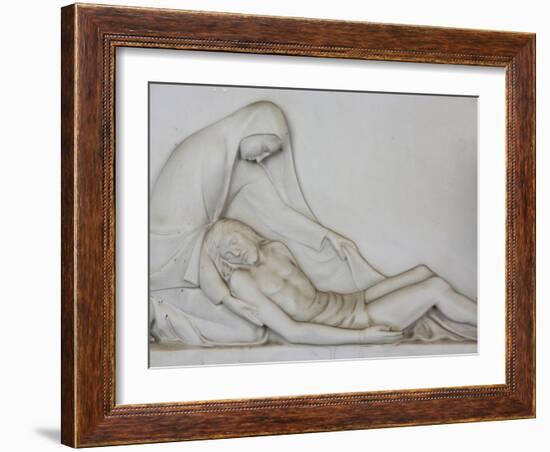 Pieta in Milano Monumental Cemetery, Milan, Lombardy, Italy, Europe-Godong-Framed Photographic Print