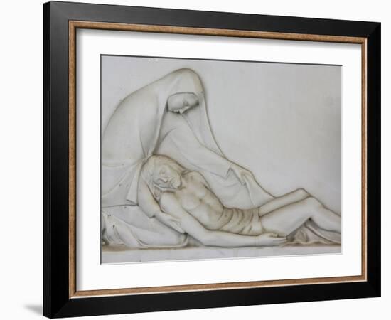 Pieta in Milano Monumental Cemetery, Milan, Lombardy, Italy, Europe-Godong-Framed Photographic Print