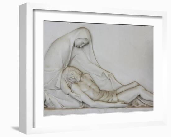 Pieta in Milano Monumental Cemetery, Milan, Lombardy, Italy, Europe-Godong-Framed Photographic Print