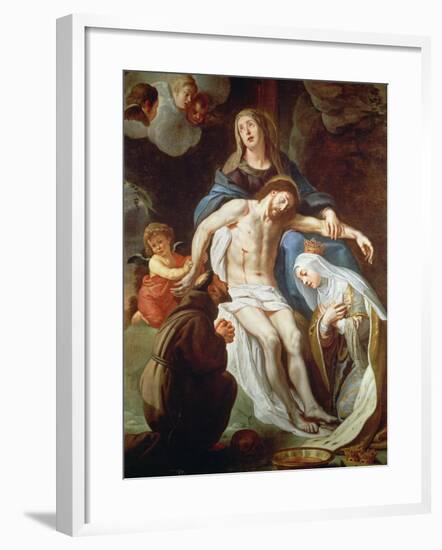Pieta with St. Francis of Assisi (C.1181-1226) and St. Elizabeth of Hungary (1207-31)-Gaspar de Crayer-Framed Giclee Print
