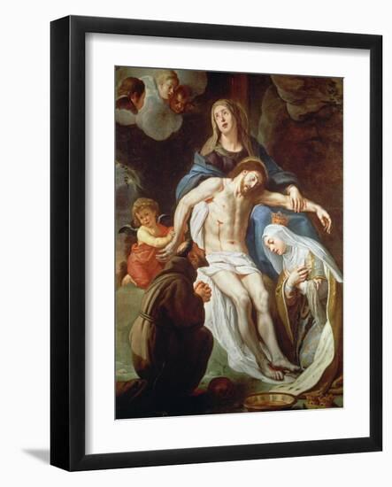 Pieta with St. Francis of Assisi (C.1181-1226) and St. Elizabeth of Hungary (1207-31)-Gaspar de Crayer-Framed Premium Giclee Print