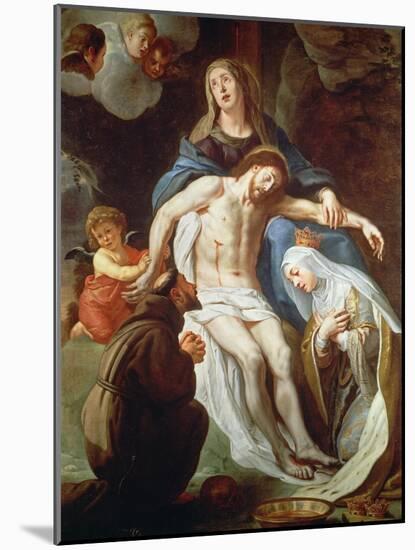 Pieta with St. Francis of Assisi (C.1181-1226) and St. Elizabeth of Hungary (1207-31)-Gaspar de Crayer-Mounted Giclee Print