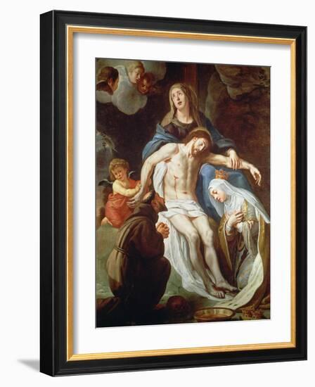 Pieta with St. Francis of Assisi (C.1181-1226) and St. Elizabeth of Hungary (1207-31)-Gaspar de Crayer-Framed Giclee Print