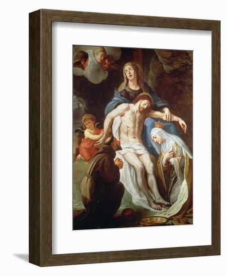 Pieta with St. Francis of Assisi (C.1181-1226) and St. Elizabeth of Hungary (1207-31)-Gaspar de Crayer-Framed Giclee Print