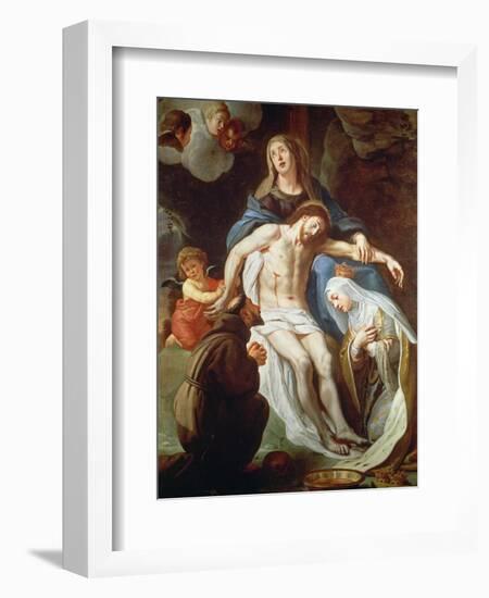 Pieta with St. Francis of Assisi (C.1181-1226) and St. Elizabeth of Hungary (1207-31)-Gaspar de Crayer-Framed Giclee Print