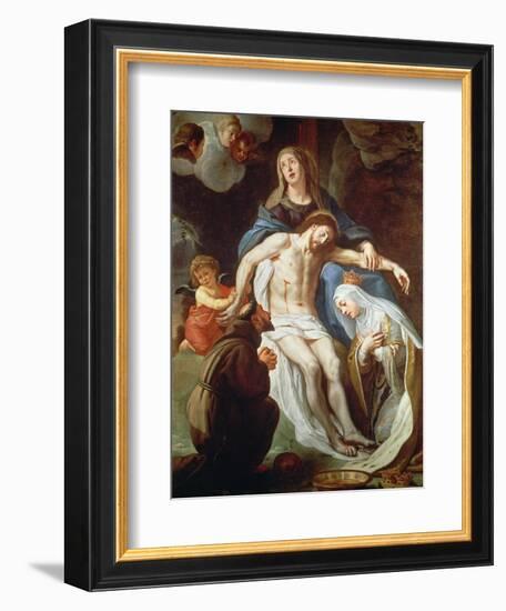 Pieta with St. Francis of Assisi (C.1181-1226) and St. Elizabeth of Hungary (1207-31)-Gaspar de Crayer-Framed Giclee Print