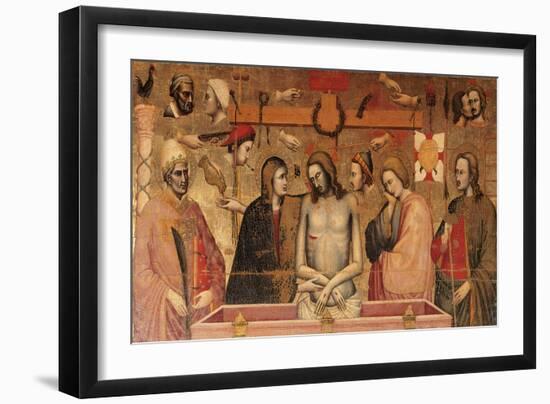 Pietà with the Symbols of the Passion-Maestro della Madonna di Strauss-Framed Giclee Print