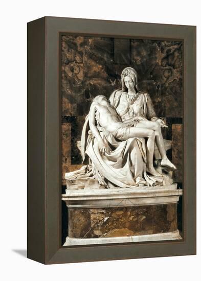 Pieta-Michelangelo-Framed Stretched Canvas