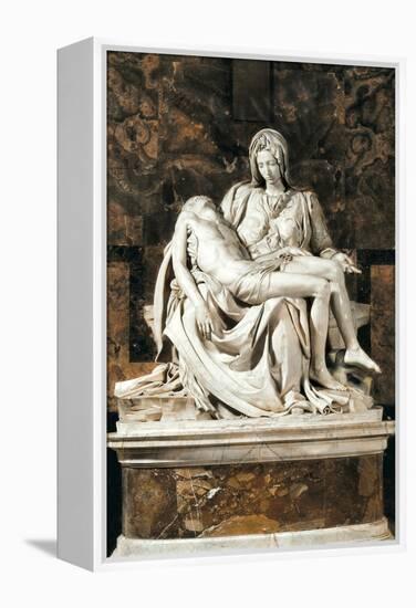 Pieta-Michelangelo-Framed Stretched Canvas