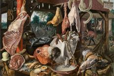 A Meat Stall with the Holy Family Giving Alms, 1551-Pieter Aertsen-Giclee Print