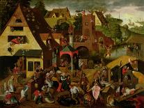 A Flemish Kermis with a Performance of the Farce ‘Een cluyte van Plaeyerwater’, c. 1570-Pieter Balten-Giclee Print