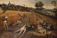 Summer: Harvesters Working and Eating in a Cornfield, 1624-Pieter Breugel the Younger-Premier Image Canvas