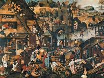 The Flemish Proverbs-Pieter Brueghel the Younger-Giclee Print