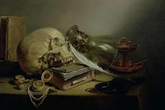 Still Life with a Skull and a Writing Quill, 1628-Pieter Claesz-Art Print