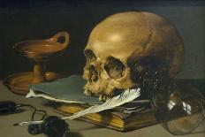 Still Life with a Skull and a Writing Quill, 1628-Pieter Claesz-Art Print