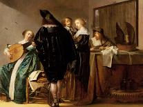 Portrait of a Man, a Woman and a Boy in a Room, 1640-Pieter Codde-Framed Giclee Print