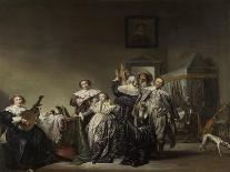 Portrait of a Man, a Woman and a Boy in a Room, 1640-Pieter Codde-Framed Giclee Print