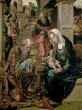 Saint John the Evangelist with Two Women and Two Praying Girls-Pieter Coecke Van Aelst the Elder-Giclee Print