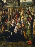 Saint John the Evangelist with Two Women and Two Praying Girls-Pieter Coecke Van Aelst the Elder-Giclee Print