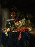 Still Life with a Bowl of Strawberries and a Rose, 1652-Pieter De Ring-Framed Giclee Print