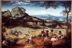 The Harvesters, 1565-Pieter the Elder Bruegel-Framed Giclee Print