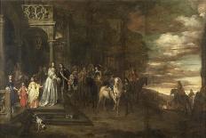 Leavetaking of Captain Hendrik De Sandra, Sent Off by His Wife and Children-Pieter van Anraedt-Art Print