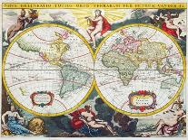 World Map, Early 18th Century-Pieter Van Der Aa-Framed Giclee Print