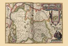 Map of the Area East of the Zuiderzee In the Netherlands-Pieter Van der Keere-Art Print