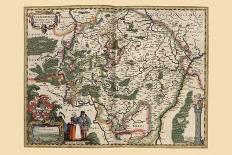 Map of Luxembourg-Pieter Van der Keere-Framed Art Print