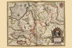 Map of the Area East of the Zuiderzee In the Netherlands-Pieter Van der Keere-Art Print