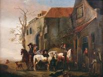 Riders and Horses at the Door of an Inn-Pieter Wouwermans-Framed Giclee Print