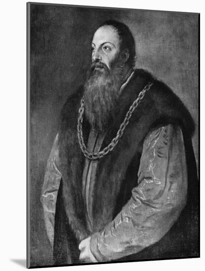 Pietro Aretino, Italian Author, Playwright, Poet and Satirist, C1548-1551-Titian (Tiziano Vecelli)-Mounted Giclee Print