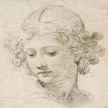 Head of an Angel, Looking Down to the Left-Pietro Da Cortona-Framed Giclee Print
