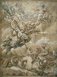 The Holy Trinity with Saint Michael Conquering the Dragon, 1666-Pietro da Cortona-Giclee Print