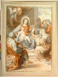 The Holy Family with St. Anne, Attended by Angels and Cherubim-Pietro da Pietri-Giclee Print