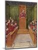 Pietro Da Unzola Lecturing from Legal Text to Pupils During Law Lecture at the University of Bologn-null-Mounted Giclee Print