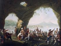 Scenes of Everyday Life in a Cave in Posillipo, Near Naples-Pietro Fragiacomo-Framed Giclee Print