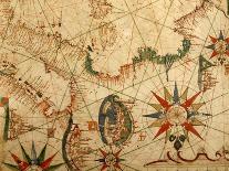 Nautical Chart of Northern Africa with Depiction of Animals and Wind Rose-Pietro Giovanni Prunus-Mounted Giclee Print