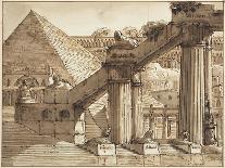 Sea Harbor, Stage Design for a Theatre Play, 1818-Pietro Gonzaga-Giclee Print