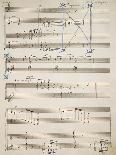 Handwritten Score of Satanic Rhapsody, 1915-Pietro Mascagni-Giclee Print