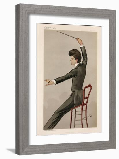 Pietro MascagniI - Vanity Fair cartoon by Lib-Liborio Prosperi-Framed Giclee Print