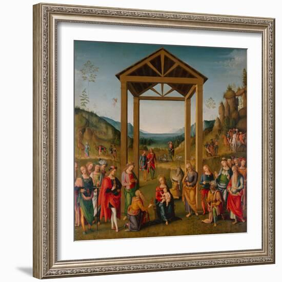 Pietro Perugino, The Adoration of the Magi-Pietro Perugino-Framed Giclee Print