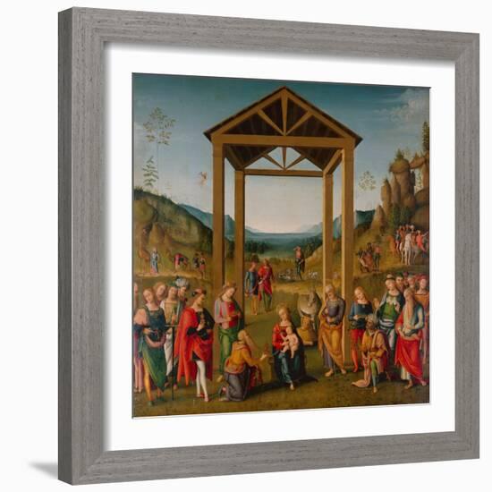 Pietro Perugino, The Adoration of the Magi-Pietro Perugino-Framed Giclee Print