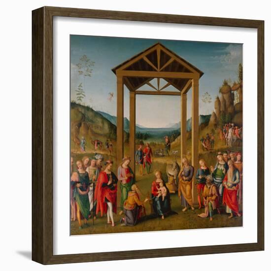 Pietro Perugino, The Adoration of the Magi-Pietro Perugino-Framed Giclee Print