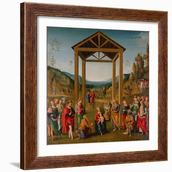 Pietro Perugino, The Adoration of the Magi-Pietro Perugino-Framed Giclee Print