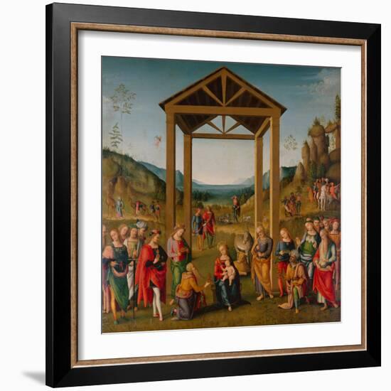 Pietro Perugino, The Adoration of the Magi-Pietro Perugino-Framed Giclee Print