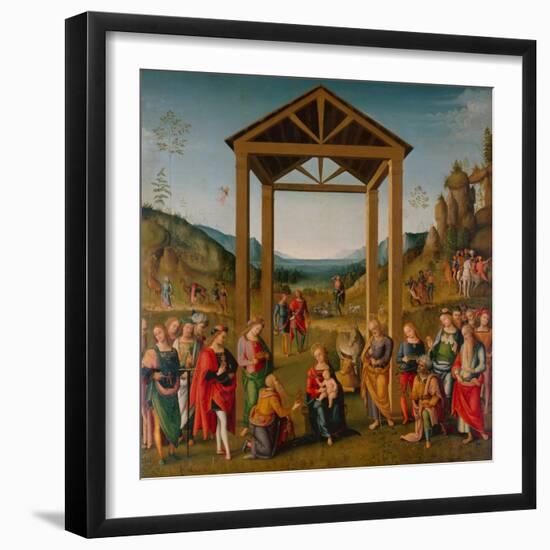 Pietro Perugino, The Adoration of the Magi-Pietro Perugino-Framed Giclee Print