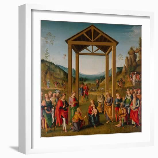 Pietro Perugino, The Adoration of the Magi-Pietro Perugino-Framed Giclee Print