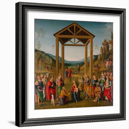 Pietro Perugino, The Adoration of the Magi-Pietro Perugino-Framed Giclee Print