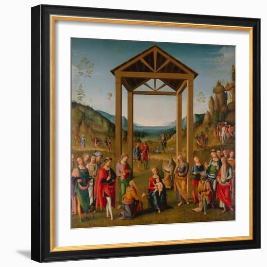 Pietro Perugino, The Adoration of the Magi-Pietro Perugino-Framed Giclee Print